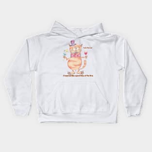 Furlo the cat on a night out. Kids Hoodie